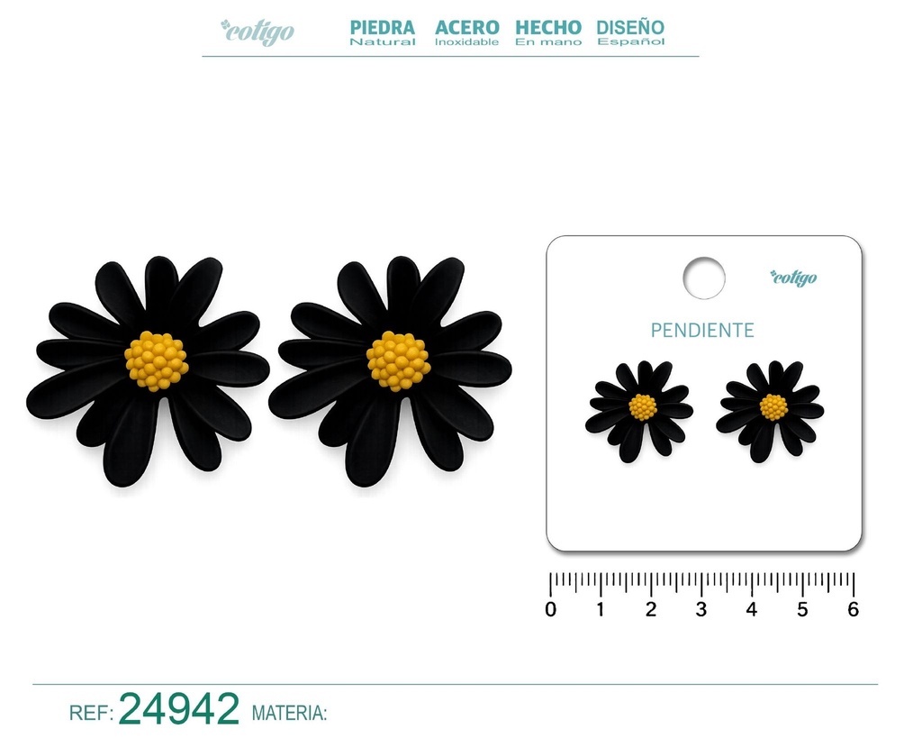 Pendiente de flor - Joyería y accesorios
