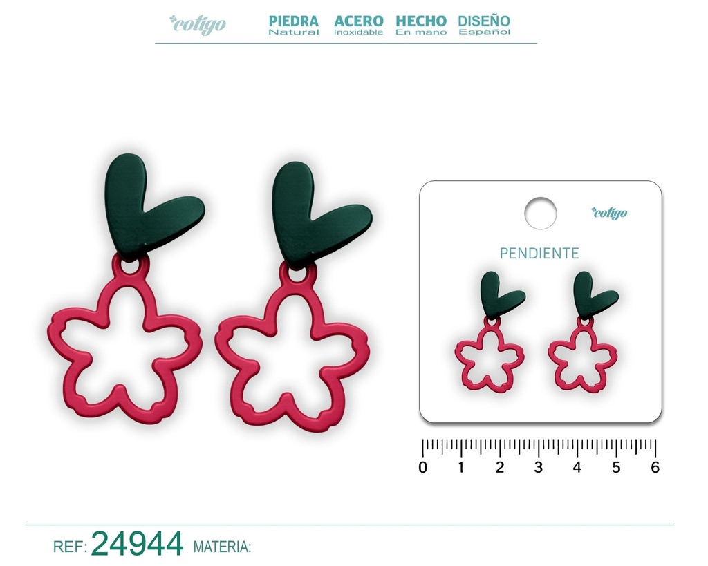 Pendiente de flor - Joyería y accesorios