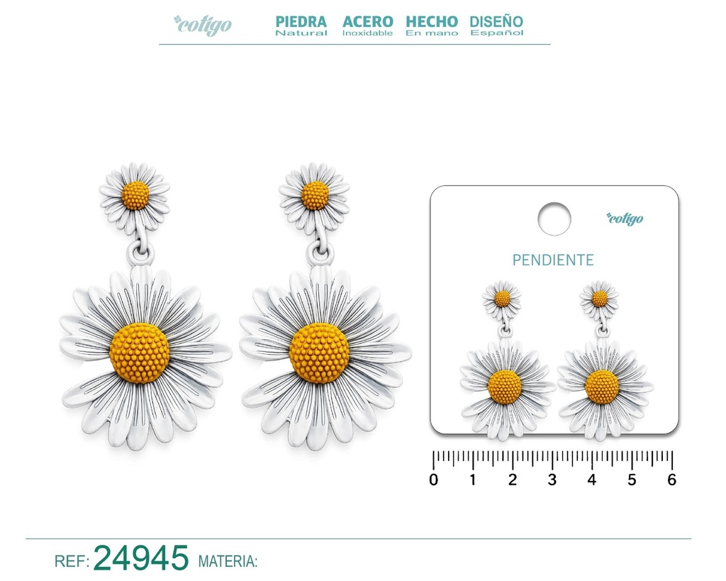 Pendiente de flor - Joyería y accesorios