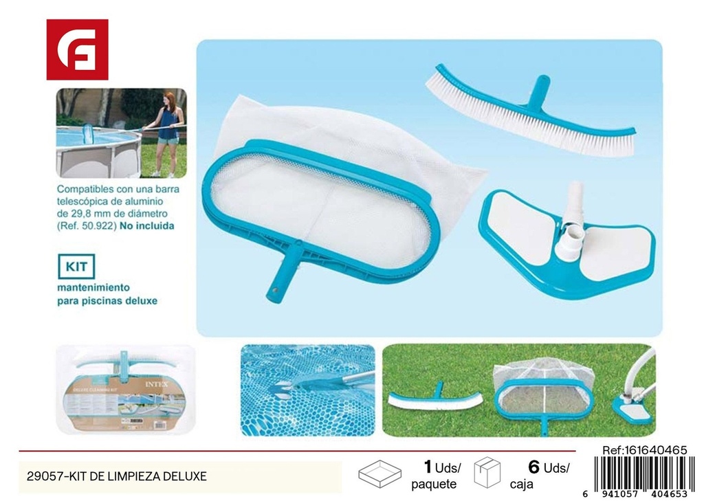 Kit de limpieza deluxe - Productos de verano y accesorios para limpieza de piscina