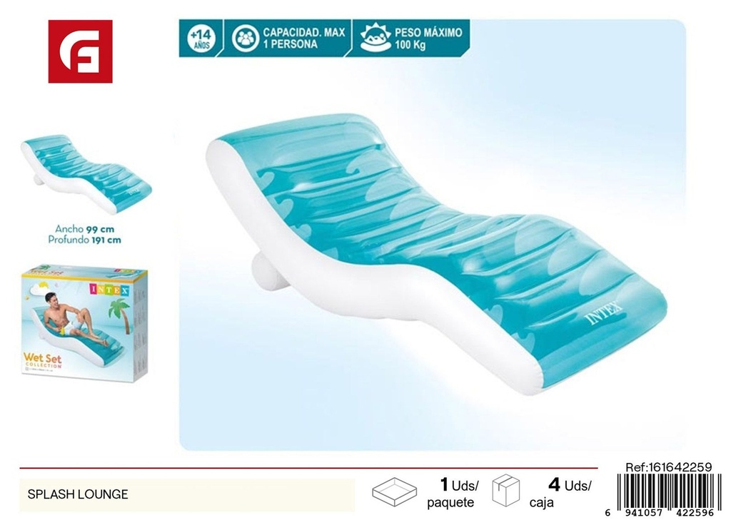 Splash Lounge - Sillón inflable para disfrutar el agua