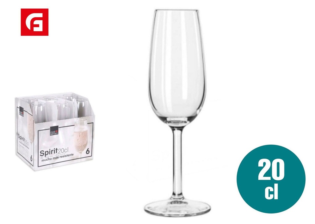 Copa de champagne flauta 20 cl Spirit - Productos de vidrio