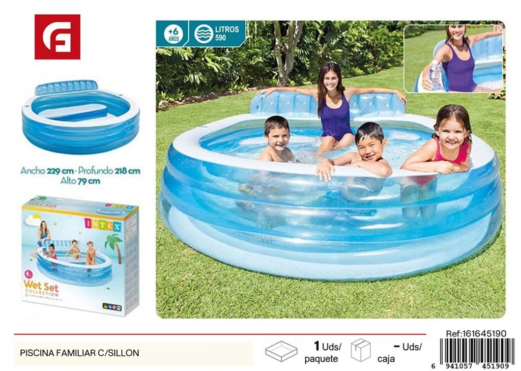 Piscina familiar con sillón - Diversión acuática