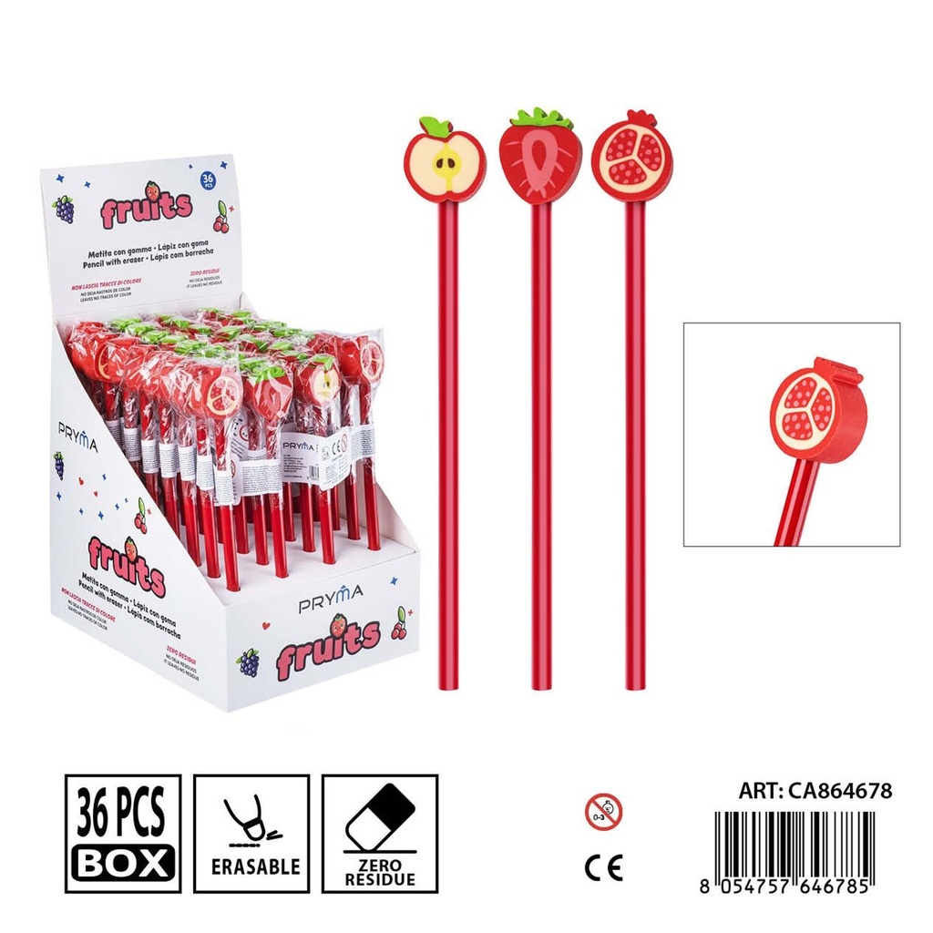 Lápiz con goma 17.5 + 2.5 cm - Herramientas de escritura y lápices