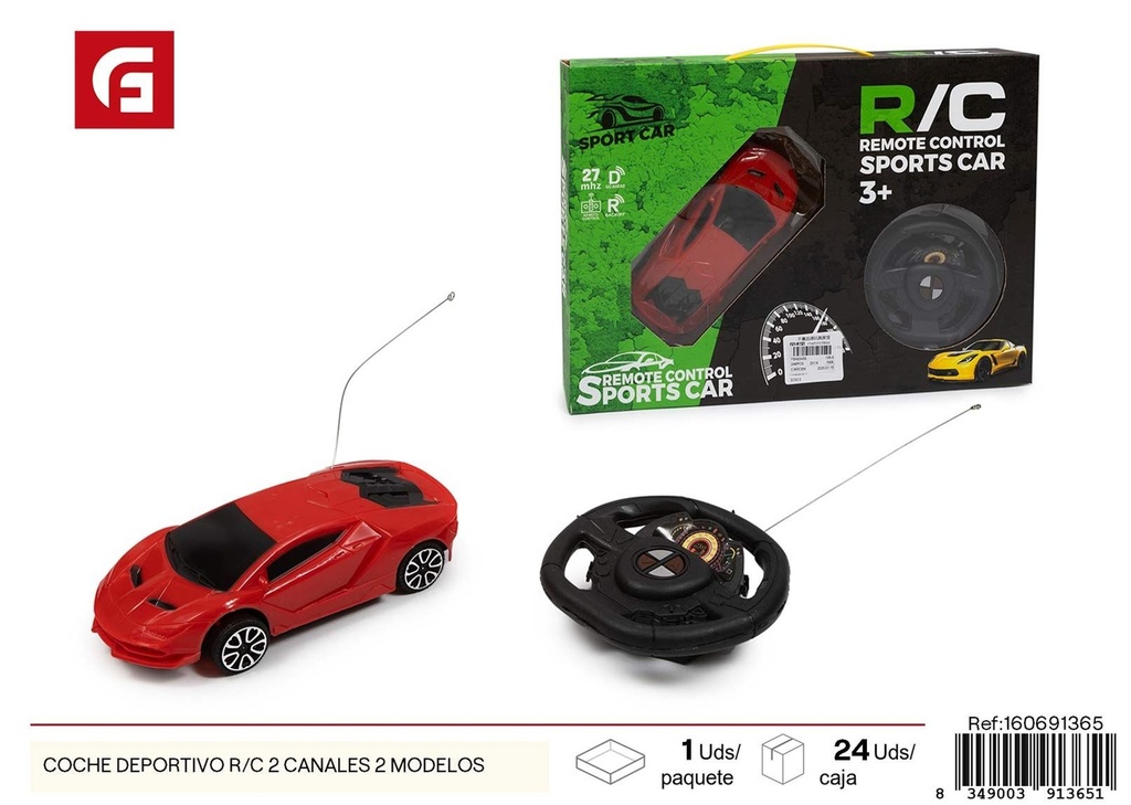 Coche deportivo a control remoto 2 canales - Diversión móvil para niños