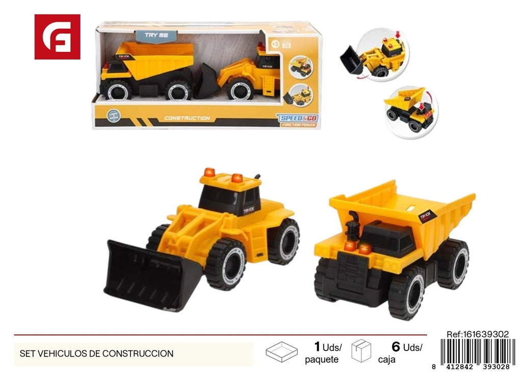 Set de vehículos de construcción - Juguetes para niños