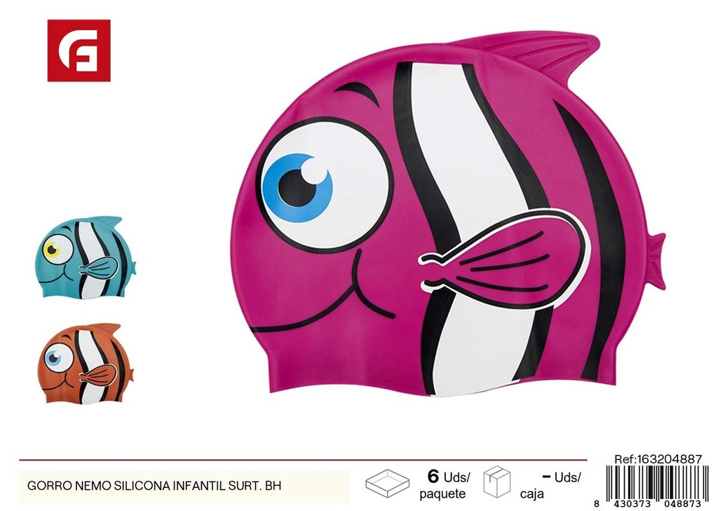 Gorro de baño Nemo silicona infantil surtido - Equipamiento de natación