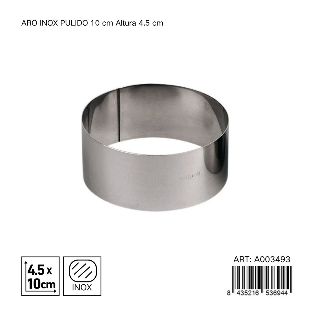 ARO INOX PULIDO 10 CM - Utensilios de repostería y moldes