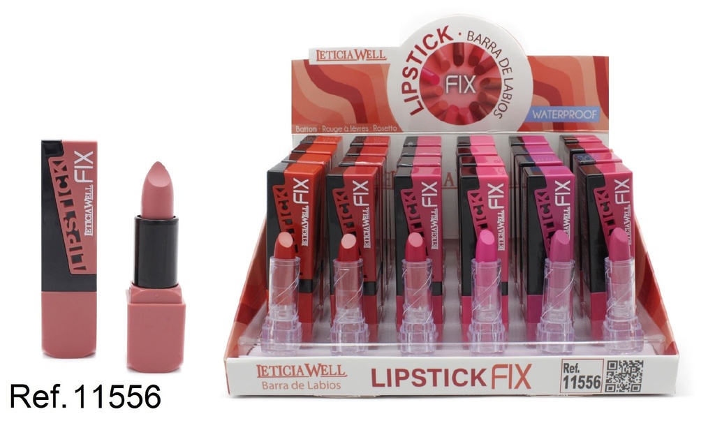 Barras de labios lipstick fix (24 unidades) - Maquillaje labial duradero