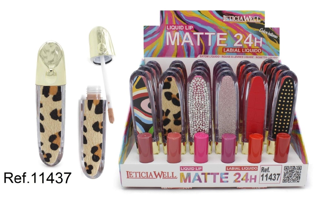 Líquido labial mate 24 horas (24 unidades) - Maquillaje labial de larga duración