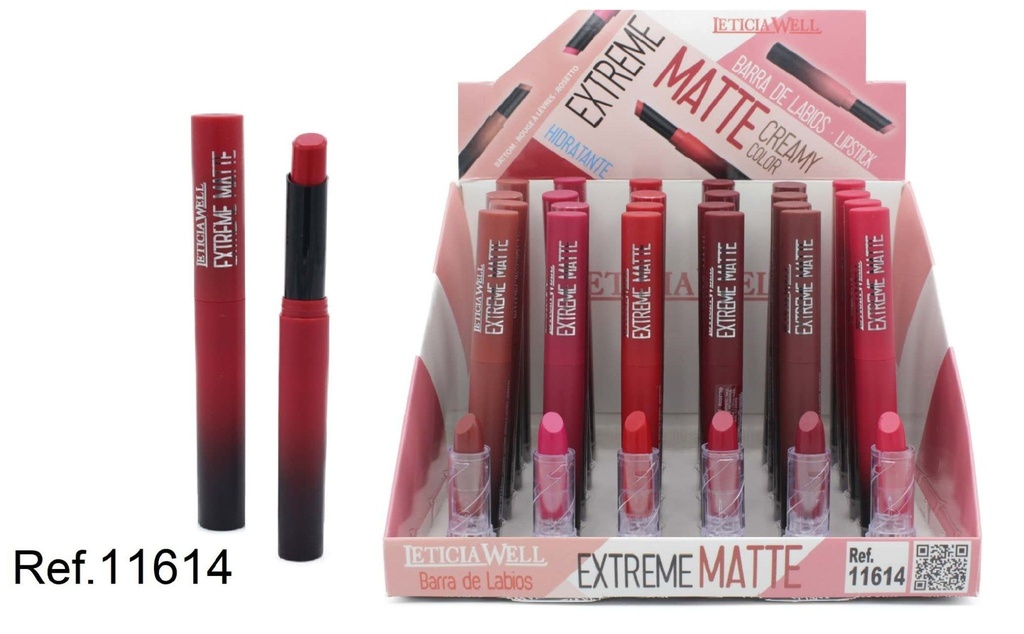Barras de labios extreme matte (24 unidades) - Maquillaje labial ultramate