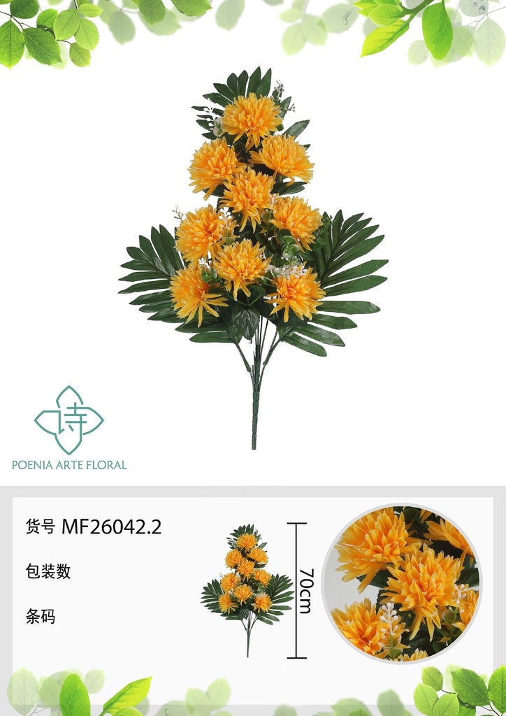 Ramo de flores artificiales Clavel 50 cm - Decoración floral artificial