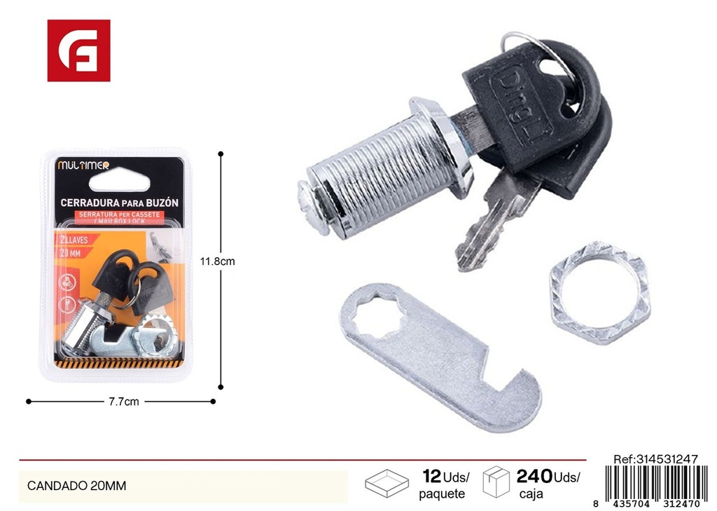 Candado 20 mm - Accesorios de seguridad