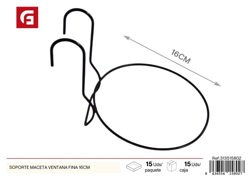Sitio para macetas de ventana fina 16 cm - Soportes para macetas
