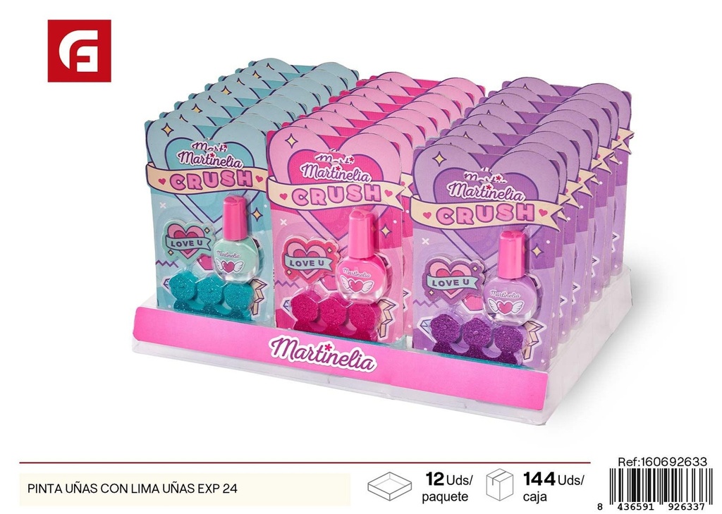 Kit de pinta uñas con lima (24 piezas) - Productos de belleza y cuidado de uñas