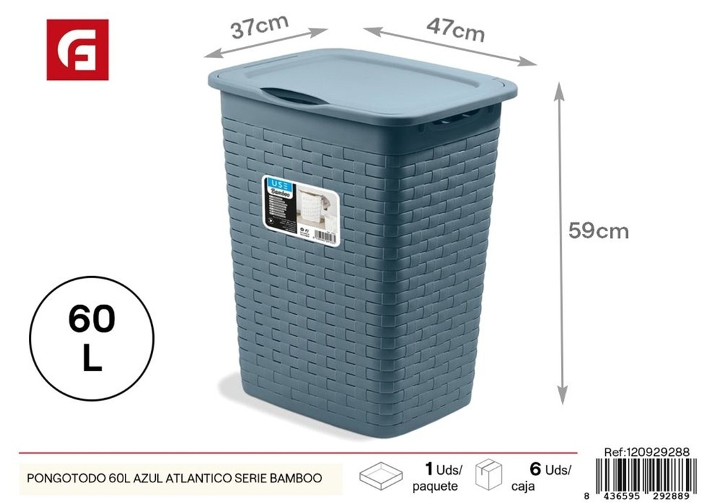 Pongotodo 60L color azul atlántico - Organización del hogar