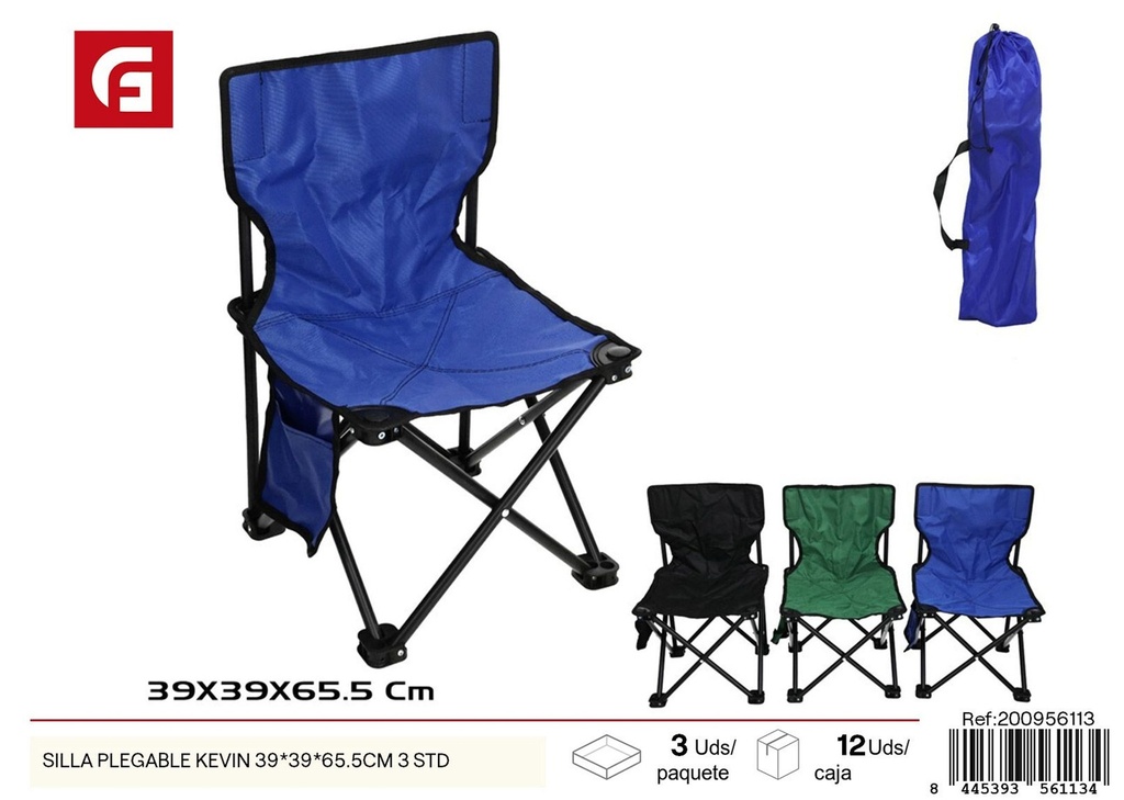 Silla plegable Kevin 39x39x65.5 cm 3 colores surtidos - Muebles de verano y sillas de playa