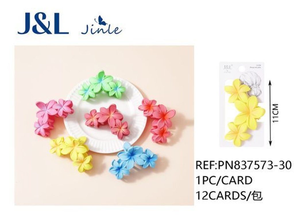 Pinza de pelo flor 11 cm 12 uds - Accesorios para el cabello