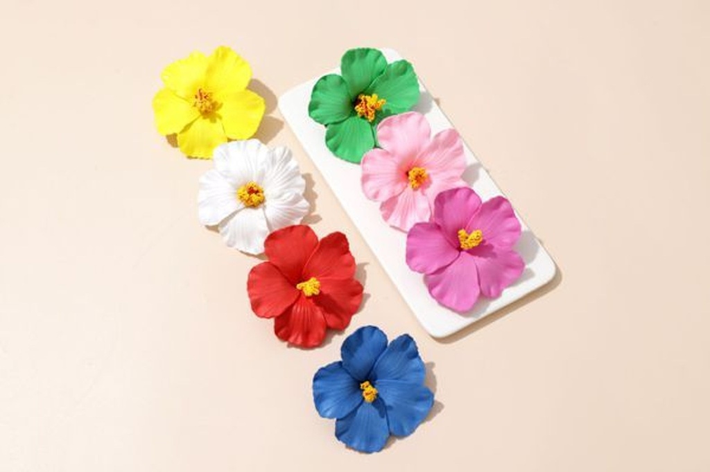 Pinza flor 9 cm 12 uds - Accesorios para el cabello