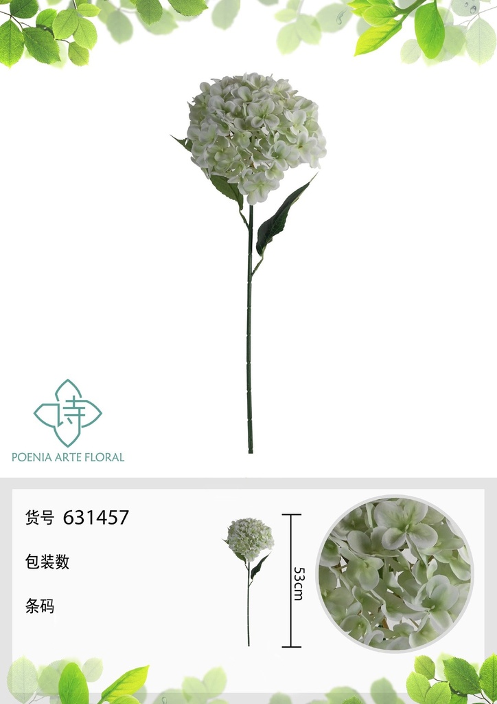 Decoración artificial, flores 3D de pétalos de manzana 53 cm - Novedades en flores