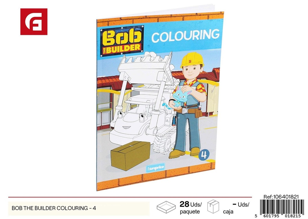 Libro para colorear Bob el constructor 4 - Material escolar