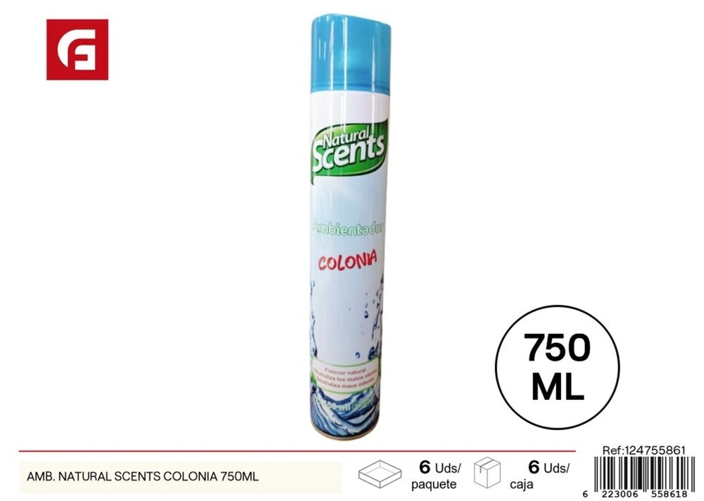 Ambientador colonia natural 750 ml - Ambientadores