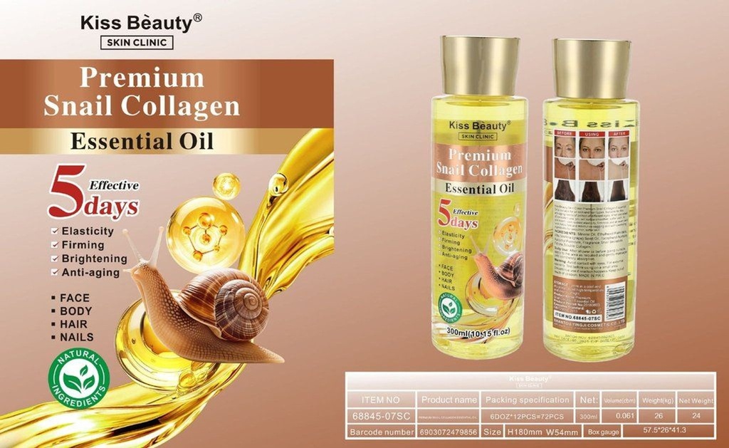 Aceite esencial de colágeno de caracol 300 ml K.B - Productos de cuidado facial
