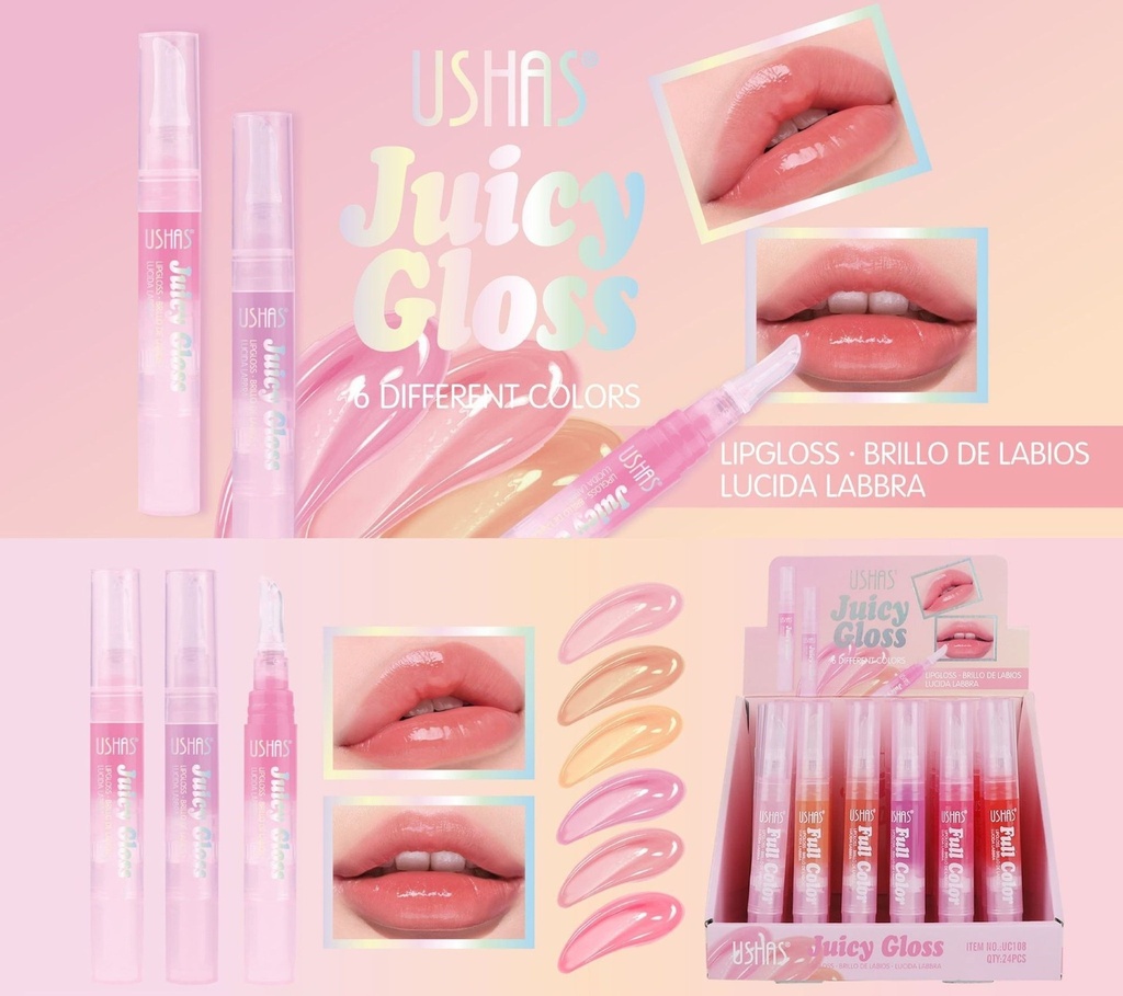 Brillo de labios Juicy Gloss 24 unidades - Productos estacionales