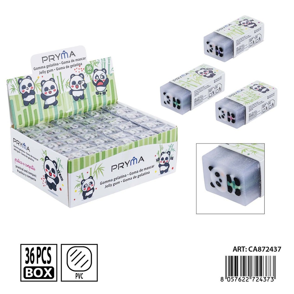 Goma de borrar PRYMA en forma de panda 4.5x2x1.5 cm - Papelería y borradores