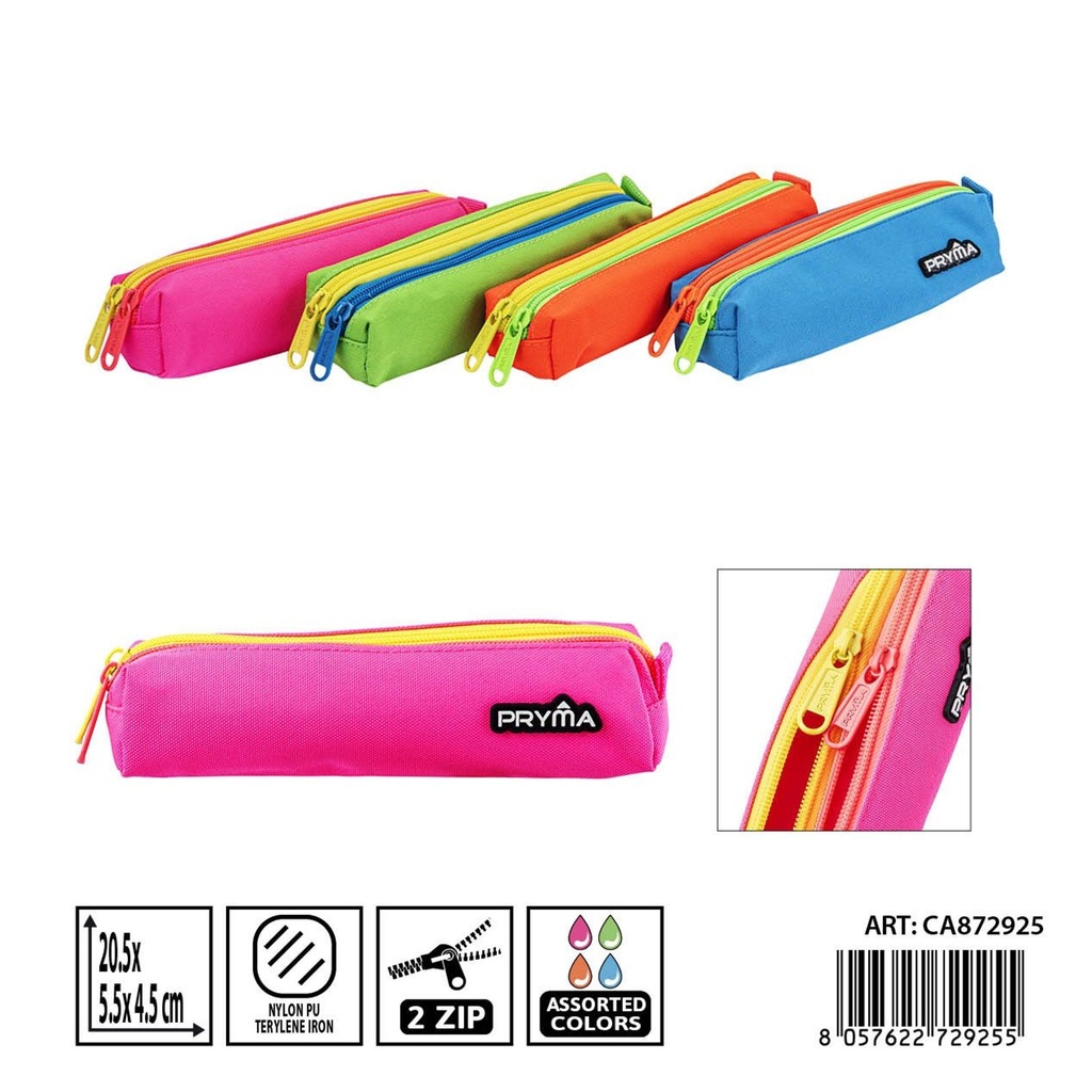 Estuche cremallera PRYMA 20.5x5.5x4.5 cm - Estuches y mochilas