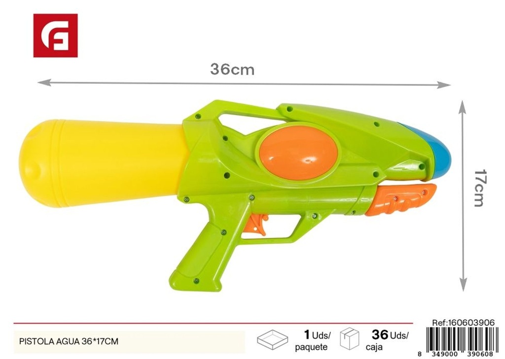 Pistola de agua 36x17 cm - Juguetes de verano y diversión