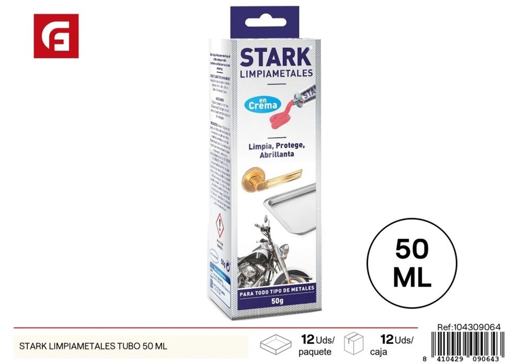 Pasta de limpieza metálica Stark tubo 50ml - Productos de limpieza y droguería