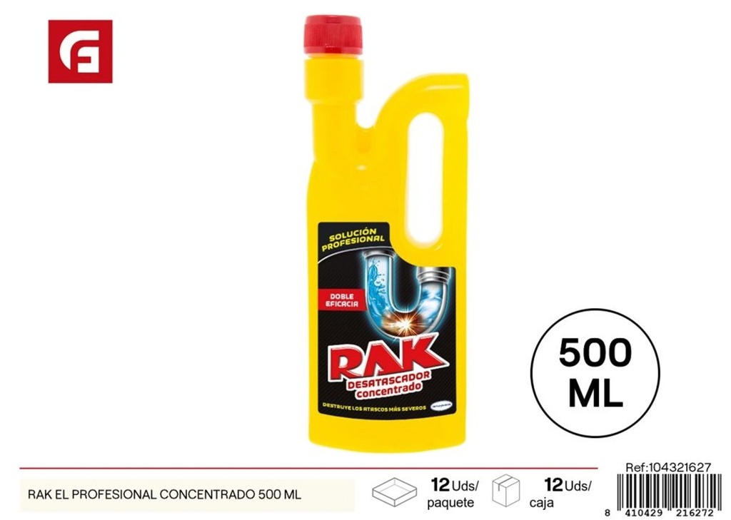 Líquido limpiador concentrado RAK EL PROFESIONAL 500ml - Productos de limpieza y droguería