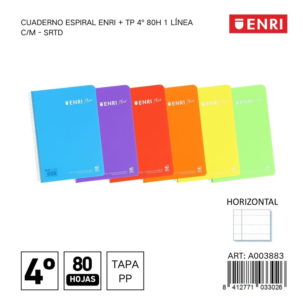 Cuaderno Enri A5 líneas 5 unidades - Papelería y material escolar