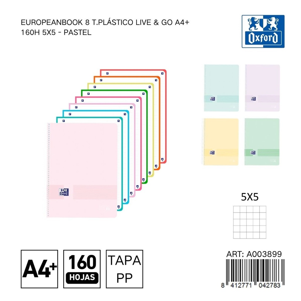 Cartera Oxford A4+ liso 8 colores 5x5 - Papelería y material escolar