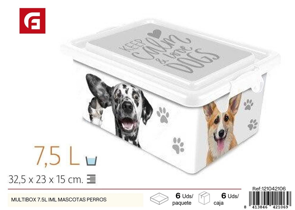 Multibox 7.5L IML mascotas perros - Almacenamiento divertido