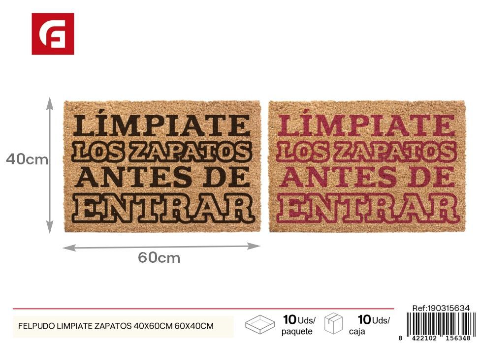 Felpudo Limpiate Zapatos 40x60cm - Alfombras de entrada y felpudos