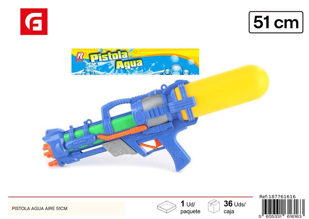 Pistola de agua aire 51cm para juegos de verano