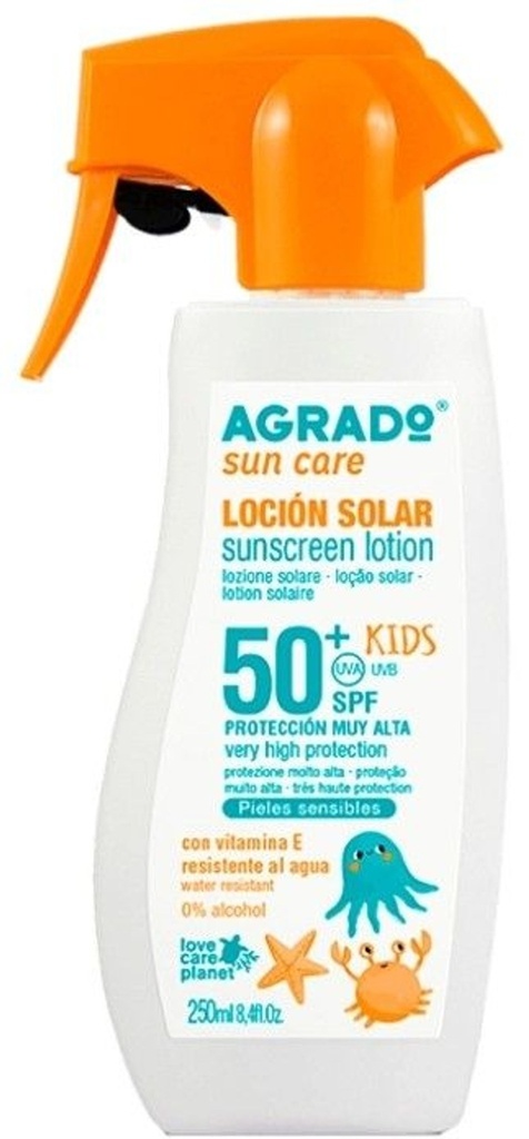 Protector solar kids SPF50+ 250ml Agrado - Cremas y aceites para el cuidado de la piel