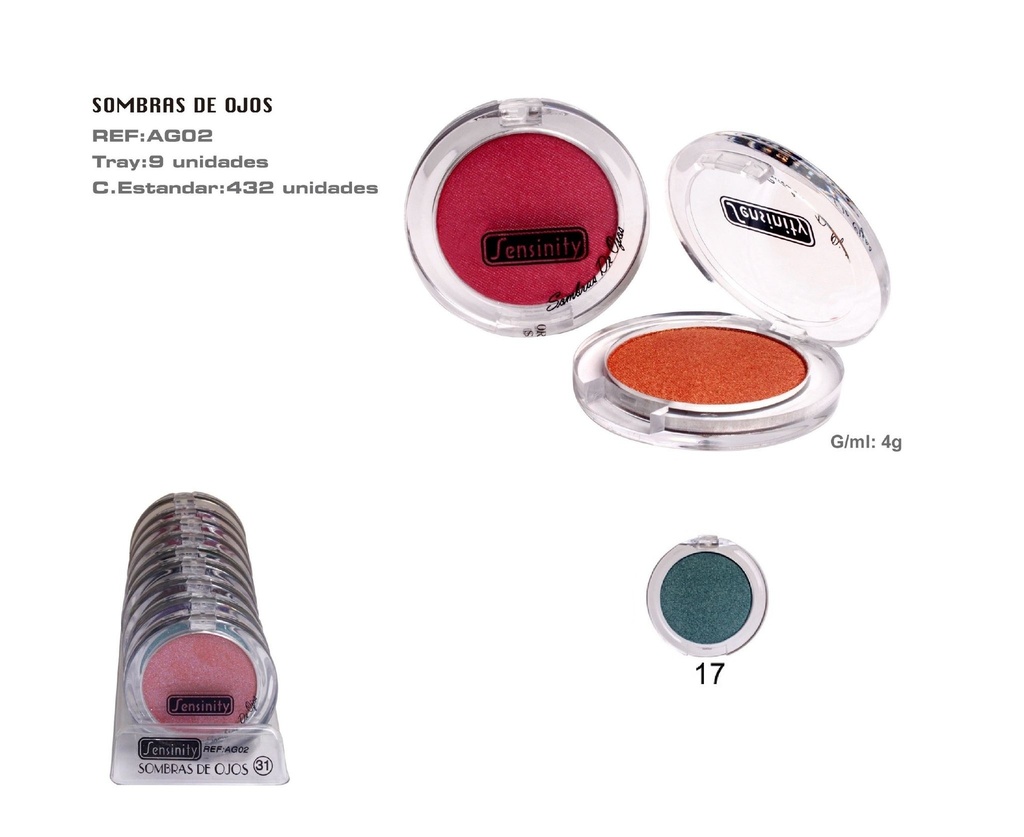 Sombra de ojos verde forestal 9/u - Cosméticos y maquillaje de ojos