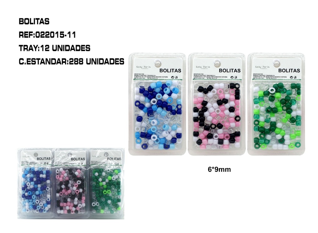 Bolitas decorapelo 12/u - Accesorios para el cabello y decoraciones