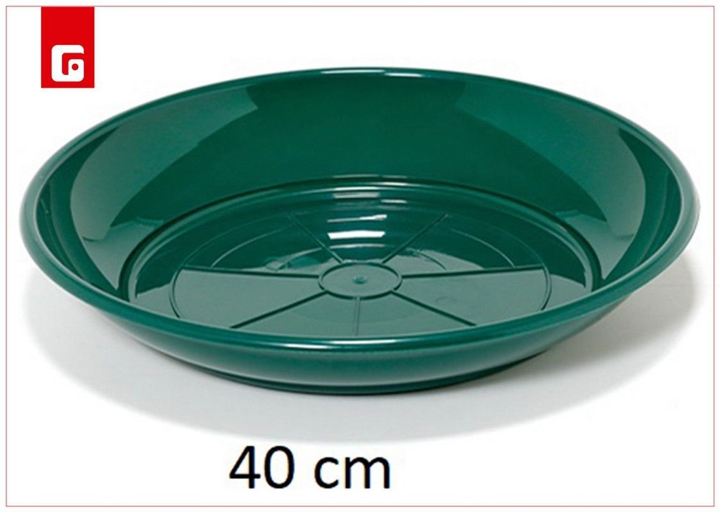 Plato maceta verde 40cm - Accesorios de jardinería y macetas