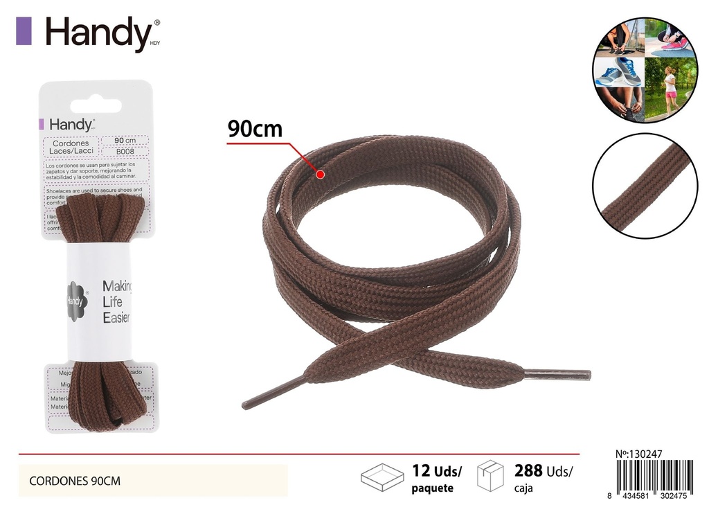 Cordones planas de 90 cm - Accesorios para calzado