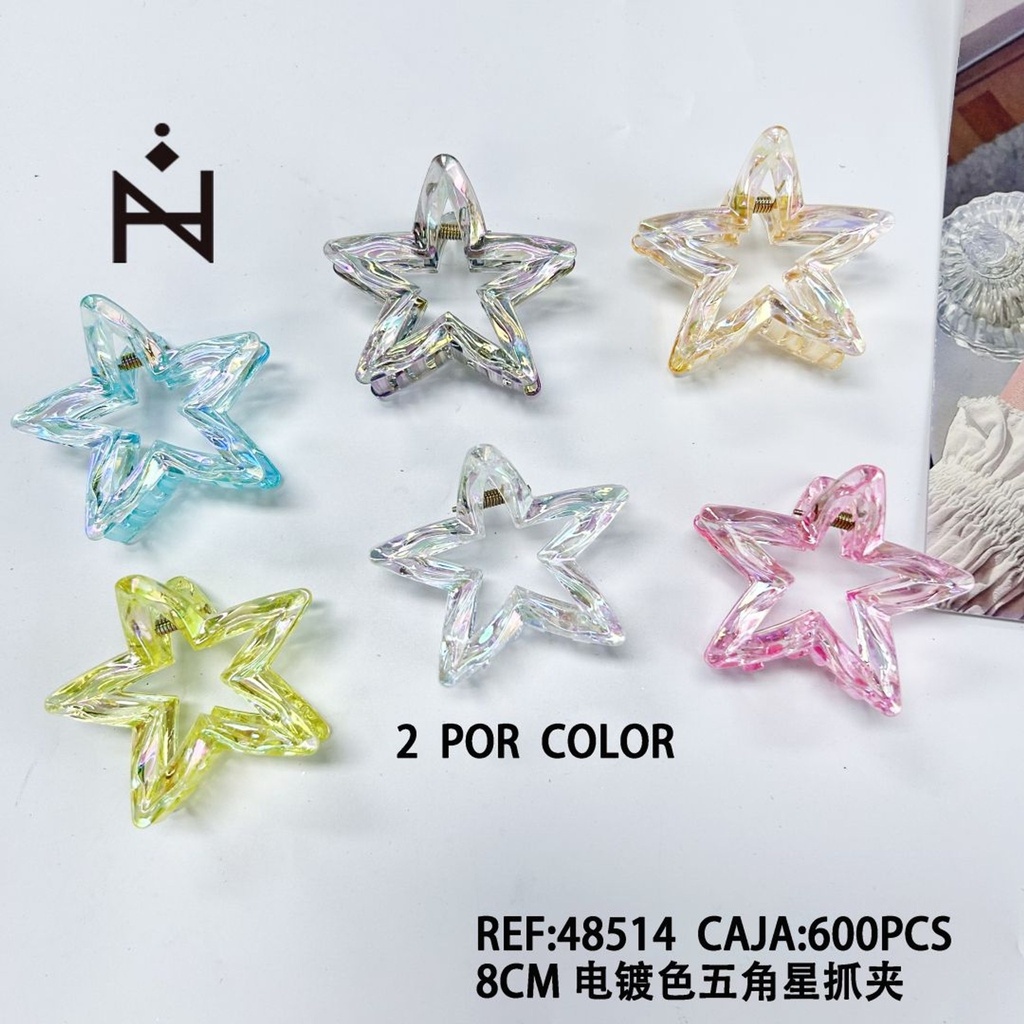 Pack de 12 pinzas de pelo estrella - Accesorios para el cabello y pinzas decorativas