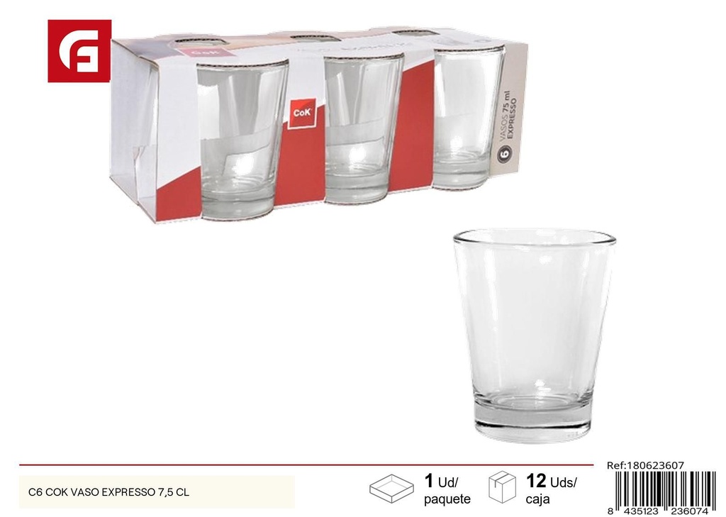 Vaso expresso C6 de 7,5cl - Cristalería y vasos de vidrio