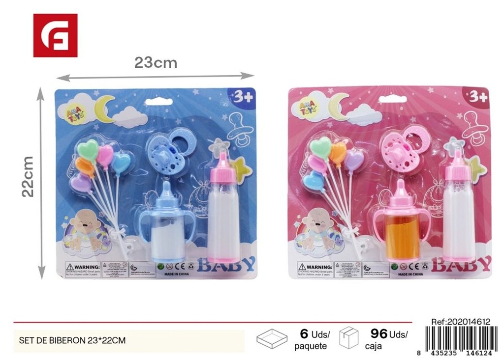 Set de biberón 23 x 22 cm - Juguetes para bebés y accesorios infantiles