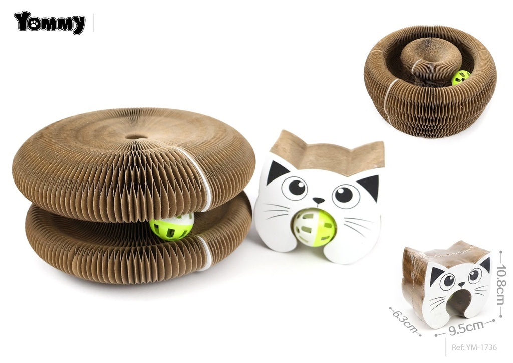 Rascador diseño acordeón para gato 10.8x9.5x6.3cm - Rascadores para gatos