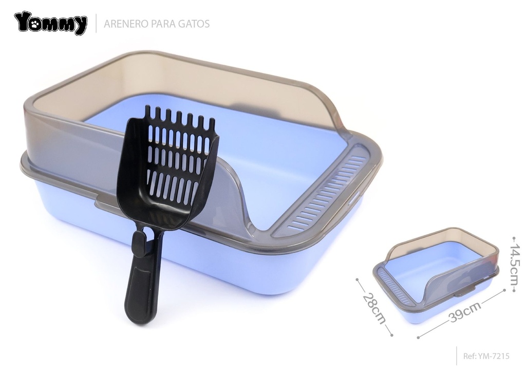 Arenero azul 39x28x14.5 cm - Higiene para gatos