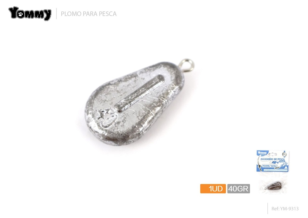 Plomo en forma de corazón para pesca 1pc 40g - Accesorios personalizados de pesca