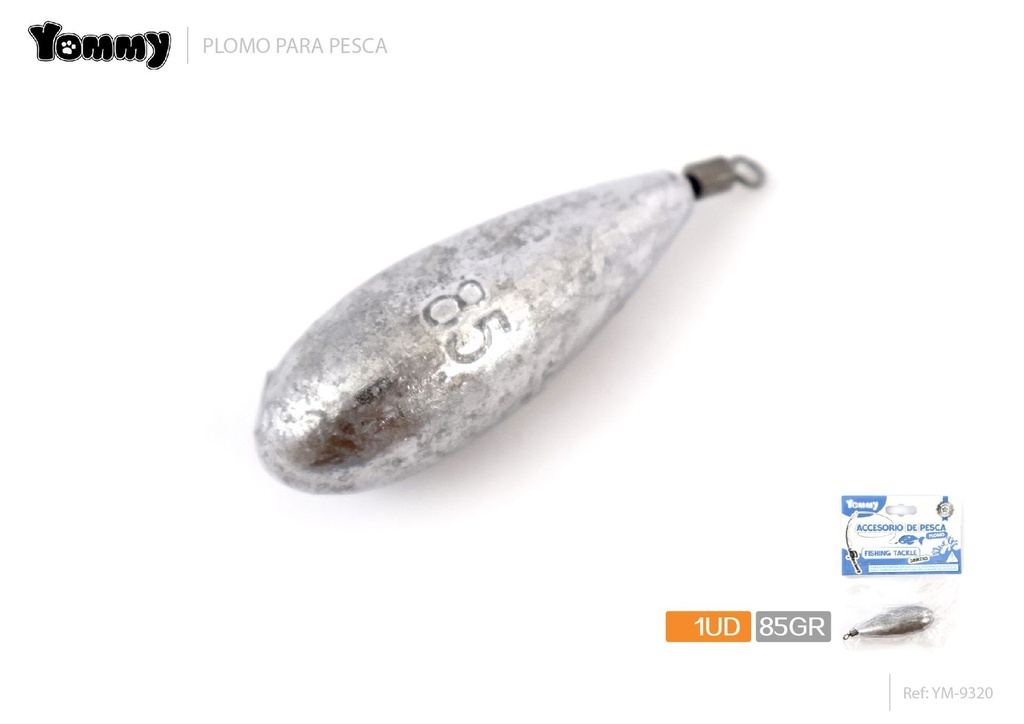 Plomo con anillo giratorio 1pc 85g para pesca - Equipos de pesca funcionales